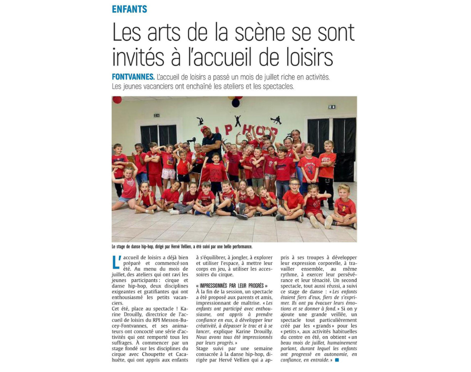 Article de presse sur le hip hop.